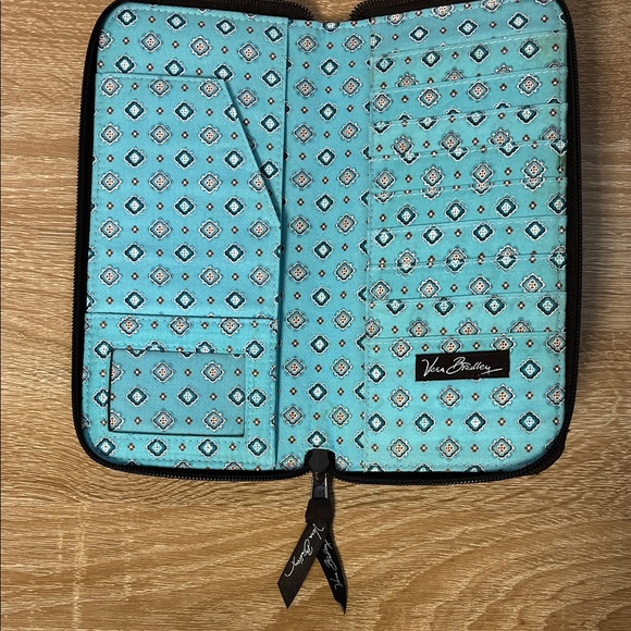 Vera Bradley Handbags - Vera Bradley Turquoise Diamond Pattern Wallet